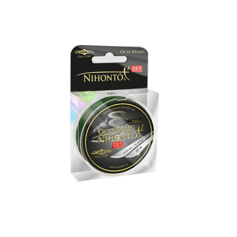 Plecionka Mikado Nihonto OCTA BRAID ZIELONY 0.10/10M Plecionka Mikado Nihonto OCTA BRAID ZIELONY 0.10/10M