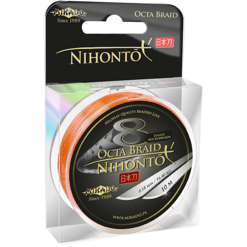 Plecionka Mikado Nihonto OCTA BRAID ORANGE 300M 0.40MM Plecionka Mikado Nihonto OCTA BRAID ORANGE 300M 0.40MM