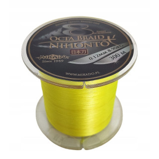 Mikado PLECIONKA - NIHONTO OCTA BRAID - 0.12mm/8,9kg/300m - FLUO ŻÓŁTA - op.1szp.