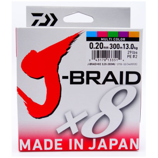 Plecionka Daiwa Multi COLOR J-BRAID X8 0.20MM 300M 12755-120