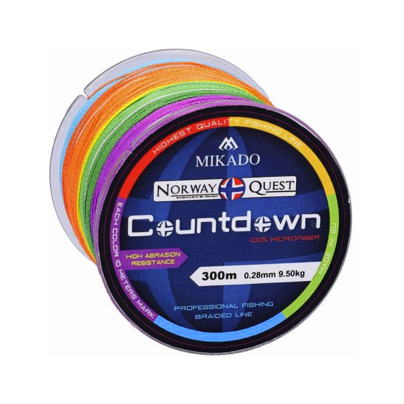 Plecionka - Norway QUEST COUNTDOWN - 0.30mm/29.7kg/300m - MULTICOLOR - op.1szp.