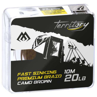 Mikado PLECIONKA PRZYPONOWA - W OTULINIE SINKING PREMIUM BRAID - 30lbs/10m - BRĄZOWY CAMO - op.1szt.