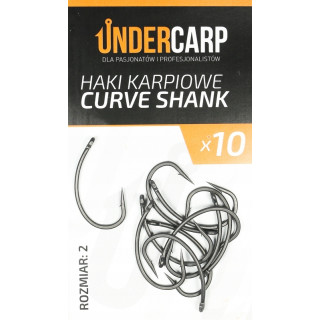 UnderCarp Teflonowe haki karpiowe CURVE SHANK 2 UC21