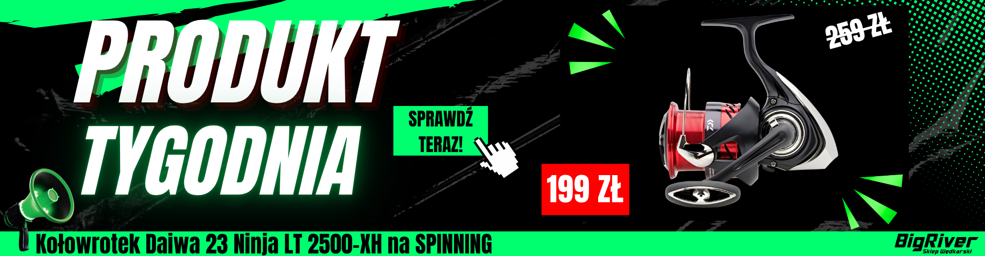 Kołowrotek Daiwa 23 Ninja LT 2500-XH na SPINNING